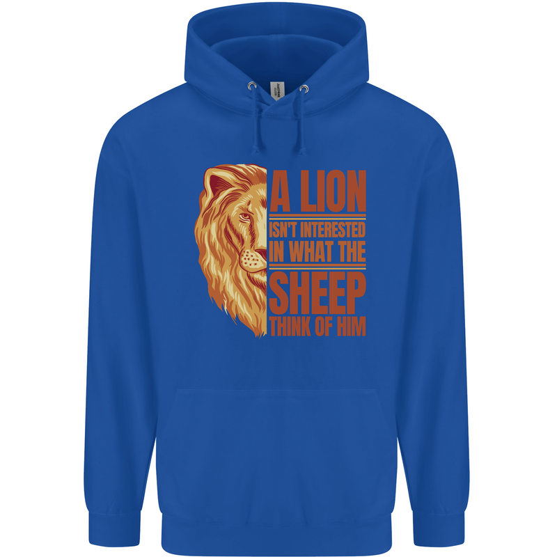 Christian Lion Quote Christianity Religion Childrens Kids Hoodie Royal Blue