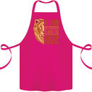 Christian Lion Quote Christianity Religion Cotton Apron 100% Organic Pink