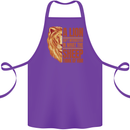 Christian Lion Quote Christianity Religion Cotton Apron 100% Organic Purple