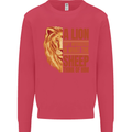 Christian Lion Quote Christianity Religion Mens Sweatshirt Jumper Heliconia