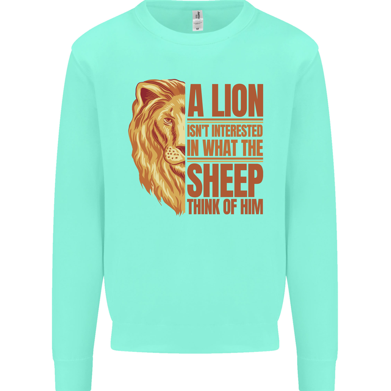 Christian Lion Quote Christianity Religion Mens Sweatshirt Jumper Peppermint