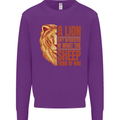 Christian Lion Quote Christianity Religion Mens Sweatshirt Jumper Purple