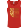 Christian Lion Quote Christianity Religion Mens Vest Tank Top Red