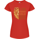 Christian Lion Quote Christianity Religion Womens Petite Cut T-Shirt Red