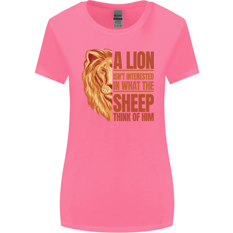 Christian Lion Quote Christianity Religion Womens Wider Cut T-Shirt Azalea