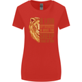 Christian Lion Quote Christianity Religion Womens Wider Cut T-Shirt Red