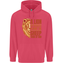 Christianity Lion Quote Religion Christian Childrens Kids Hoodie Heliconia