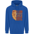 Christianity Lion Quote Religion Christian Childrens Kids Hoodie Royal Blue
