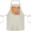 Christianity Lion Quote Religion Christian Cotton Apron 100% Organic Natural