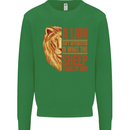 Christianity Lion Quote Religion Christian Kids Sweatshirt Jumper Irish Green