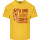 Christianity Lion Quote Religion Christian Kids T-Shirt Childrens Yellow