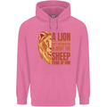 Christianity Lion Quote Religion Christian Mens 80% Cotton Hoodie Azelea