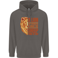 Christianity Lion Quote Religion Christian Mens 80% Cotton Hoodie Charcoal