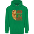 Christianity Lion Quote Religion Christian Mens 80% Cotton Hoodie Irish Green