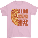 Christianity Lion Quote Religion Christian Mens T-Shirt 100% Cotton Light Pink