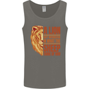 Christianity Lion Quote Religion Christian Mens Vest Tank Top Charcoal