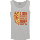 Christianity Lion Quote Religion Christian Mens Vest Tank Top Sports Grey