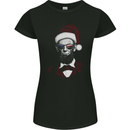 Christmas Abraham Lincoln President Womens Petite Cut T-Shirt Black