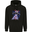 Christmas Alien Xmas Present Abduction UFO Funny Childrens Kids Hoodie Black