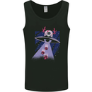 Christmas Alien Xmas Present Abduction UFO Funny Mens Vest Tank Top Black