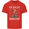 Christmas American Football Xmas Kids T-Shirt Childrens Red