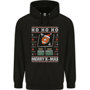 Christmas American Football Xmas Mens 80% Cotton Hoodie Black