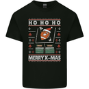 Christmas American Football Xmas Mens Cotton T-Shirt Tee Top Black