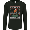 Christmas American Football Xmas Mens Long Sleeve T-Shirt Black