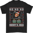 Christmas American Football Xmas Mens T-Shirt 100% Cotton Black
