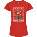 Christmas American Football Xmas Womens Petite Cut T-Shirt Red
