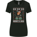 Christmas American Football Xmas Womens Wider Cut T-Shirt Black