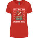 Christmas American Football Xmas Womens Wider Cut T-Shirt Red