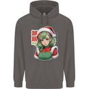 Christmas Anime Girl Xmas Mens 80% Cotton Hoodie Charcoal