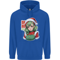 Christmas Anime Girl Xmas Mens 80% Cotton Hoodie Royal Blue