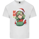 Christmas Anime Girl Xmas Mens Cotton T-Shirt Tee Top White