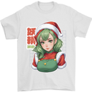 Christmas Anime Girl Xmas Mens T-Shirt 100% Cotton White