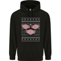 Christmas Axolotl Funny Xmas Mens 80% Cotton Hoodie Black