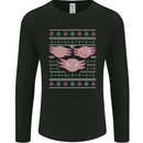 Christmas Axolotl Funny Xmas Mens Long Sleeve T-Shirt Black