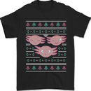 Christmas Axolotl Funny Xmas Mens T-Shirt 100% Cotton Black