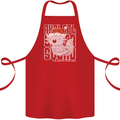 Christmas Axolotl Xmas Cotton Apron 100% Organic Red