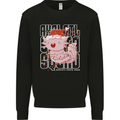 Christmas Axolotl Xmas Kids Sweatshirt Jumper Black