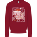 Christmas Axolotl Xmas Kids Sweatshirt Jumper Red