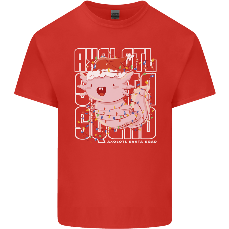 Christmas Axolotl Xmas Kids T-Shirt Childrens Red