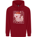 Christmas Axolotl Xmas Mens 80% Cotton Hoodie Red