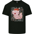 Christmas Axolotl Xmas Mens Cotton T-Shirt Tee Top Black