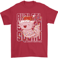 Christmas Axolotl Xmas Mens T-Shirt 100% Cotton Red