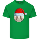 Christmas Baseball With a Santa Hat Xmas Mens Cotton T-Shirt Tee Top Irish Green
