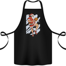 Christmas Basketball Santa Xmas Cotton Apron 100% Organic Black