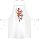 Christmas Basketball Santa Xmas Cotton Apron 100% Organic White