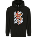 Christmas Basketball Santa Xmas Mens 80% Cotton Hoodie Black